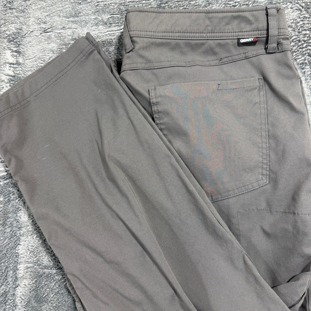 Gerry Performance Pants Mens 40x30 Gray Nylon Spandex Stretch 1526734